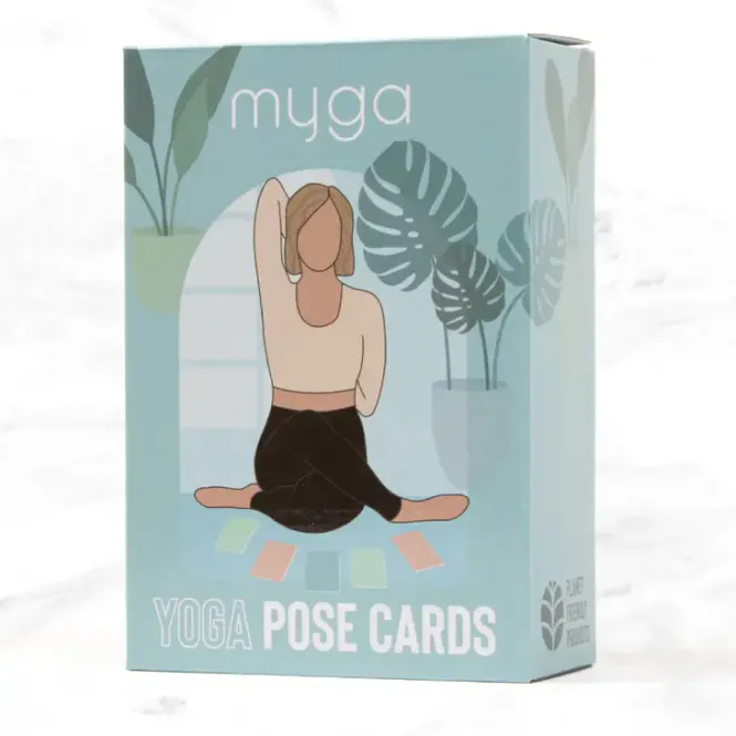 Hovedbilde 70 stk store yogakort - Yoga Pose Cards / Myga