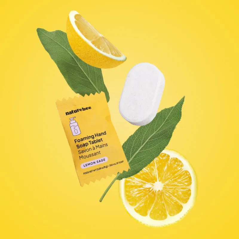 Foaming Hand Soap Refill Tablet - Lemon Sage / Nature Bee