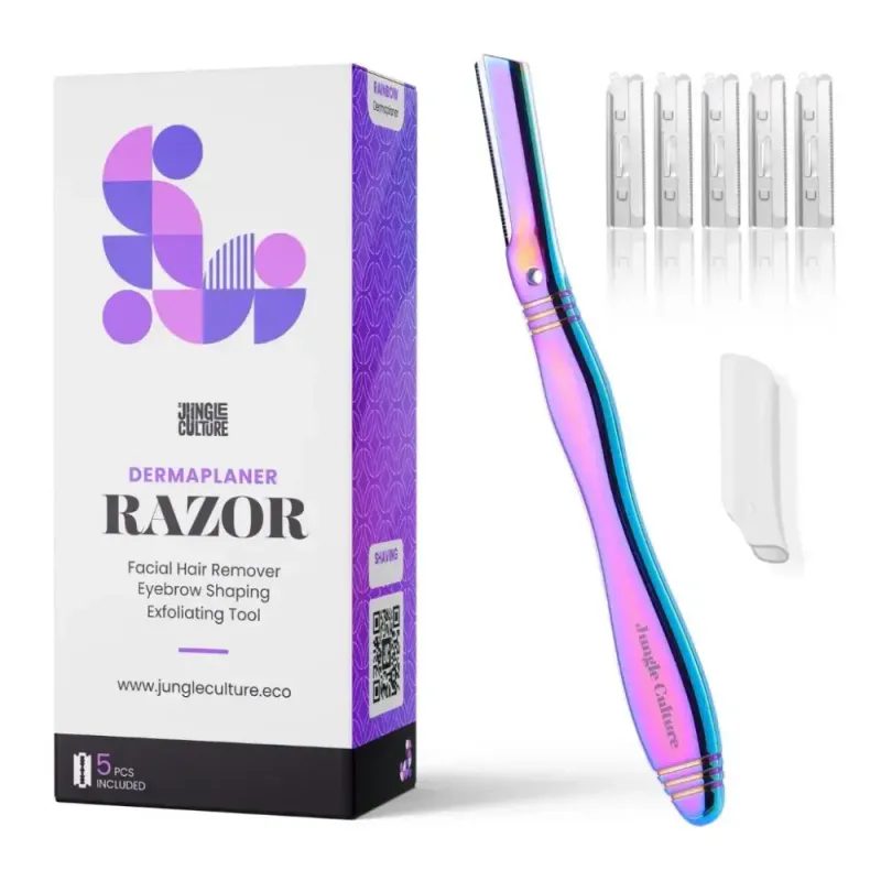 Dermaplaner Eyebrow Razor, Rainbow / Jungle Culture