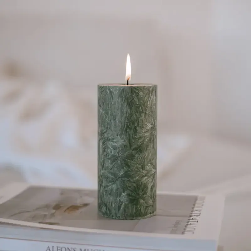 Olive Oil Block Candle 7x15cm, Green / Eulenschnitt