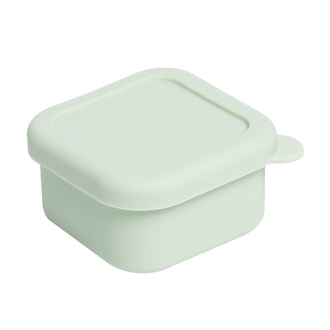Hovedbilde Silikonboks med lokk 100ml, Green / Peach