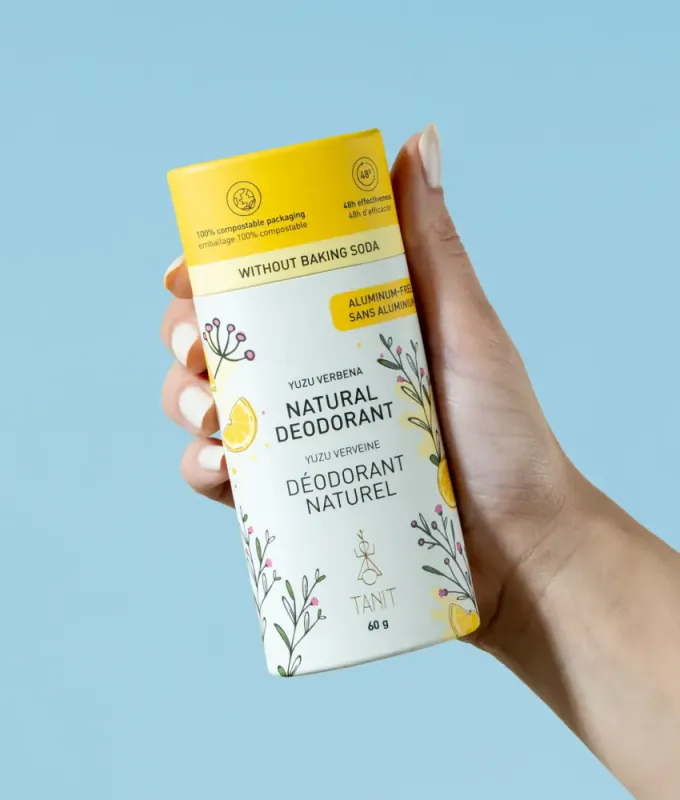 Natural Solid Deodorant, Yuzu Verbena 60g / TANIT