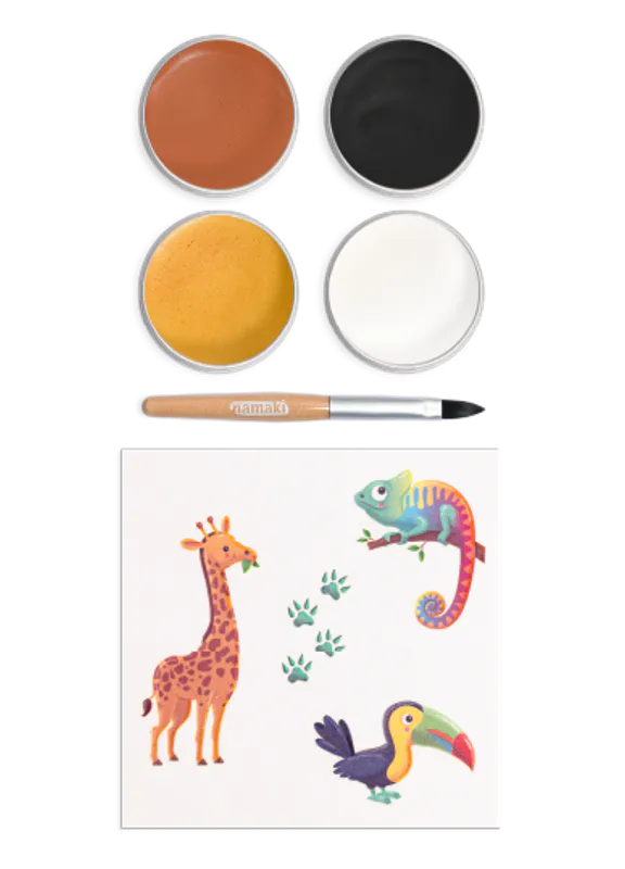 Face painting kit, 4 farger - Tiger, Namaki