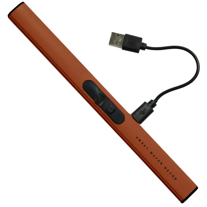 Hovedbilde Oppladbar elektrisk lighter med USB, Burnt Orange / Sweet Water Decor