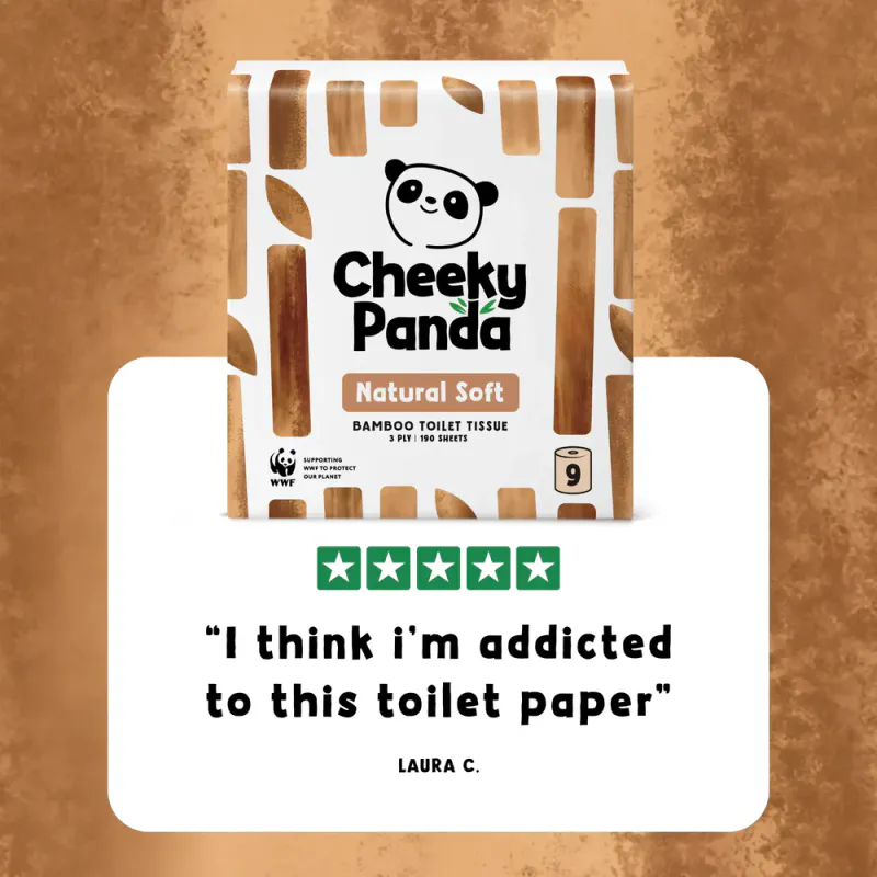 9 ruller toalettpapir i bambus - NATURAL COLOUR / The Cheeky Panda