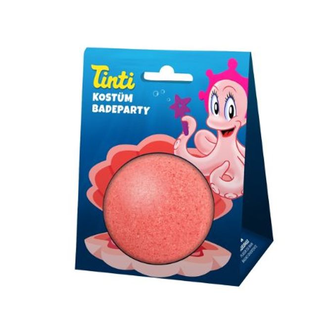 Hovedbilde Ekstra stor badebombe, Rosa + knitresalt / Tinti