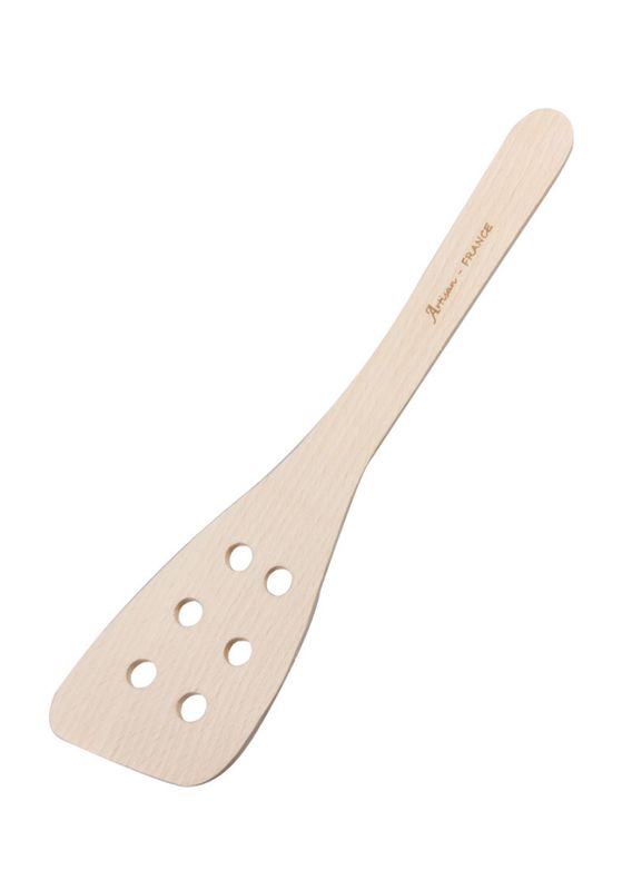 Stekespade med hull, bøketre, 30 cm / Ahtablé