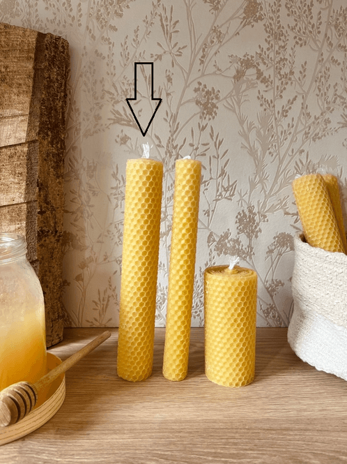 Hovedbilde Kronelys i bivoks 20 x 3.5 cm / Casa de Arán