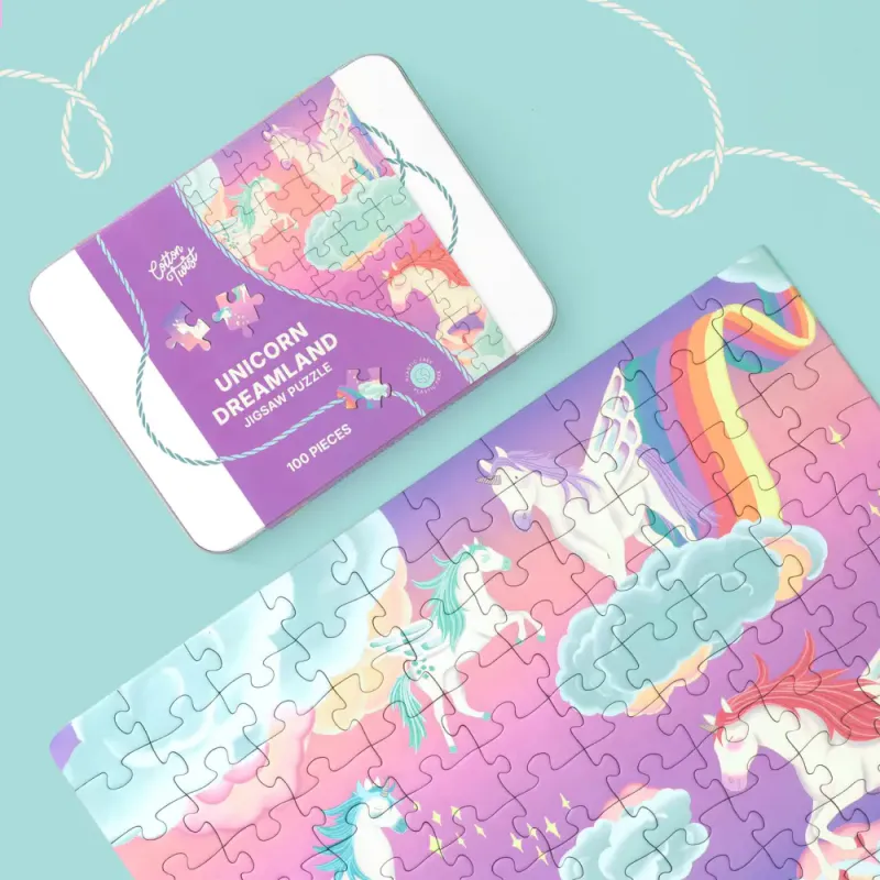 Unicorn Dreamland Jigsaw Puzzle | 100 Brikker | Cotton Twist