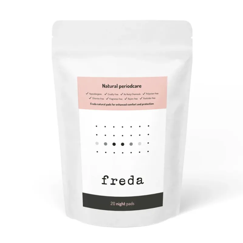 Night Eco Period Pads 20 stk - Svanemerket / freda