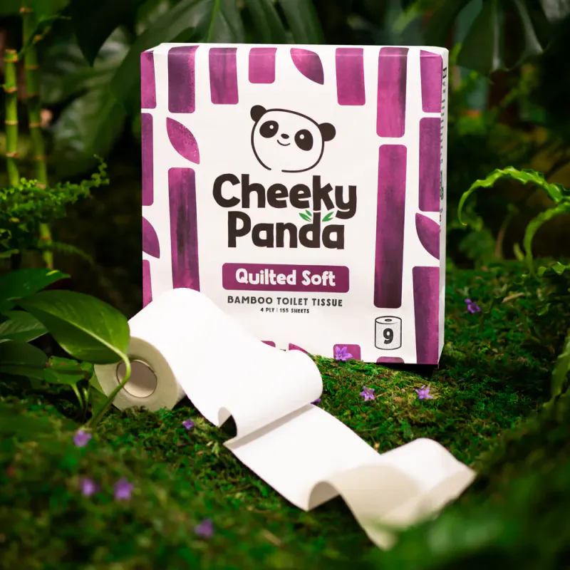 9 ruller toalettpapir i bambus - QUILTED SOFT / The Cheeky Panda