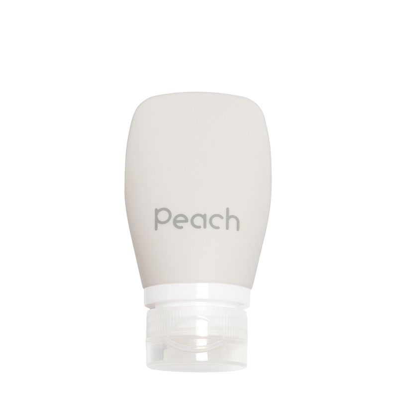 60 ml klemmeflaske i silikon, Snow / Peach