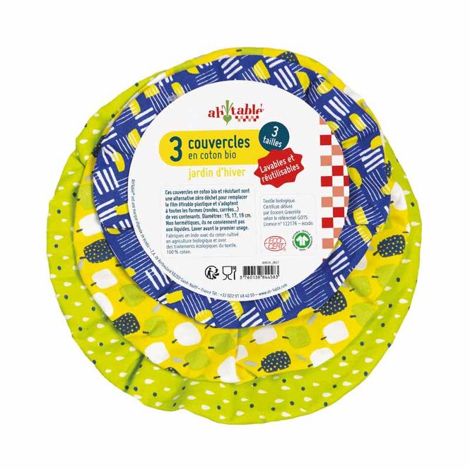 Hovedbilde 3-pk bolletrekk FRUITGARDEN - økologisk bomull / Ahtablé