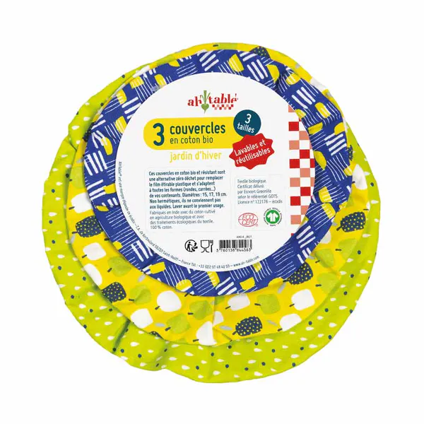 Hovedbilde 3-pk bolletrekk FRUITGARDEN - økologisk bomull / Ahtablé