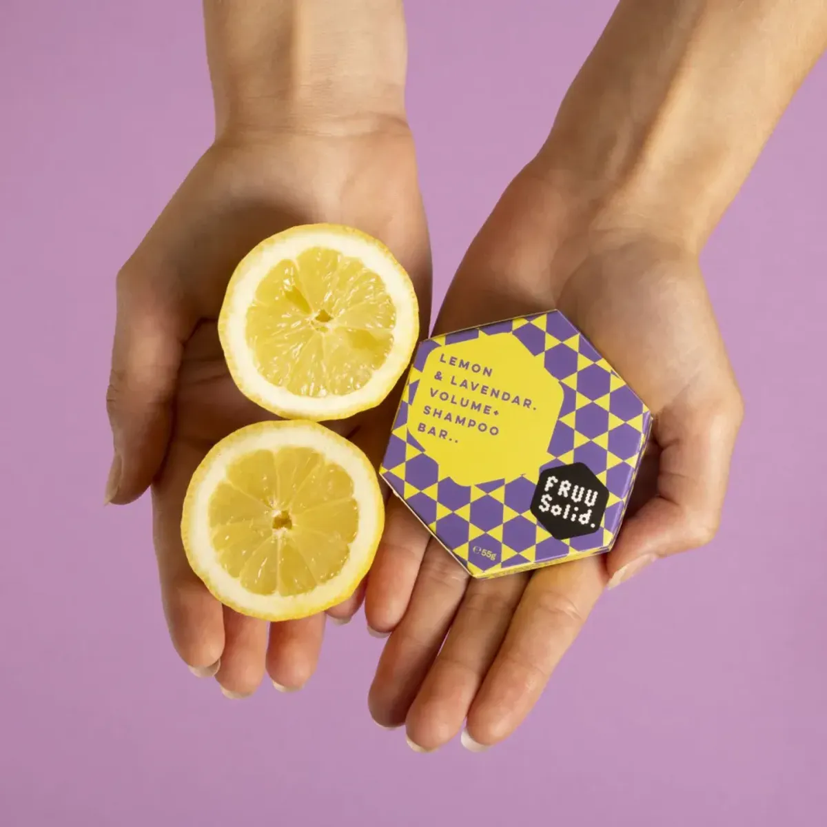 Lemon & Lavender. Volume+ Shampoo Bar 55g / FRUU Cosmetic
