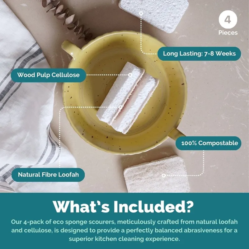 4pk Eco Dish Sponges / Jungle Culture